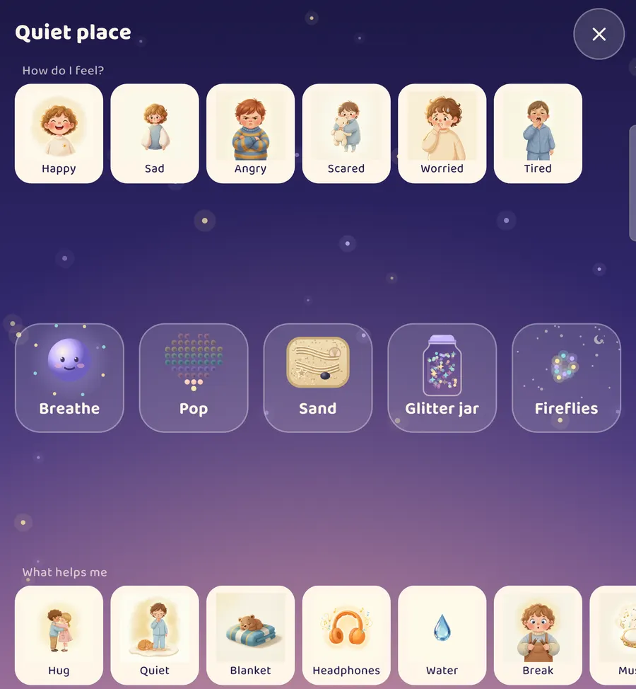 Screenshot: The Quiet place on the inner screen.