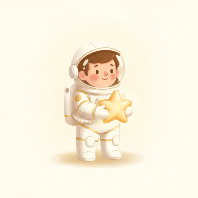 The Astronaut picture card from Talking Cards, an illustrated astronaut in the app’s warm storybook style.