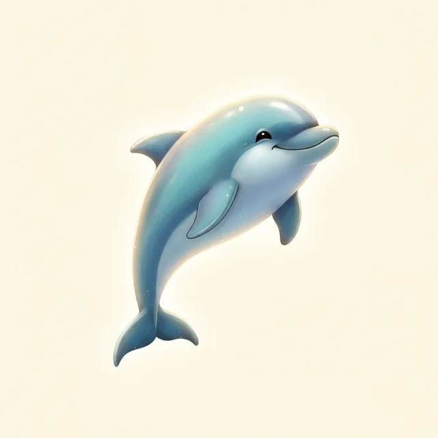 The Dolphin picture card from Talking Cards, an illustrated dolphin in the app’s warm storybook style.