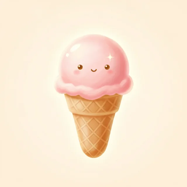 The Ice Cream picture card from Talking Cards, an illustrated ice cream in the app’s warm storybook style.