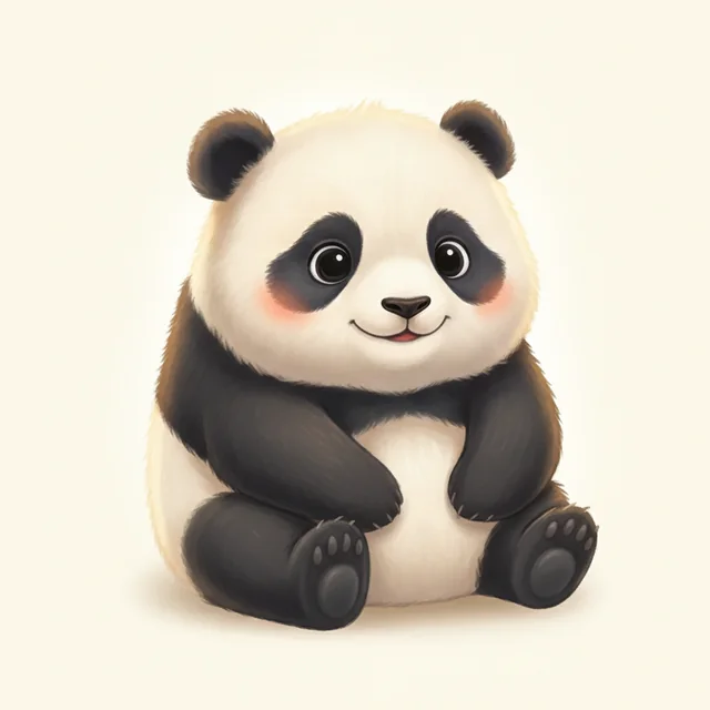The Panda picture card from Talking Cards, an illustrated panda in the app’s warm storybook style.