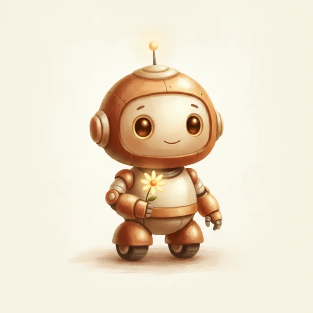 The Robot picture card from Talking Cards, an illustrated robot in the app’s warm storybook style.