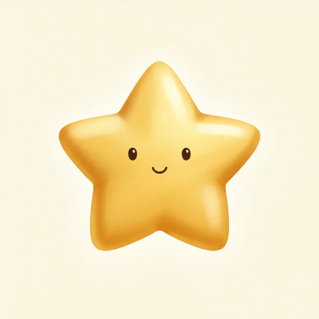 The Star picture card from Talking Cards, an illustrated star in the app’s warm storybook style.