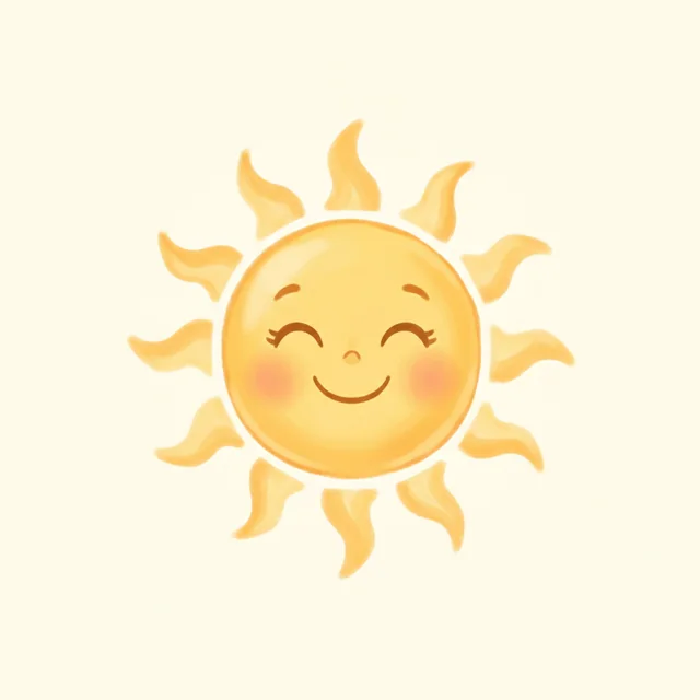 The Sun picture card from Talking Cards, an illustrated sun in the app’s warm storybook style.