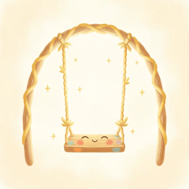 The Swing picture card from Talking Cards, an illustrated swing in the app’s warm storybook style.